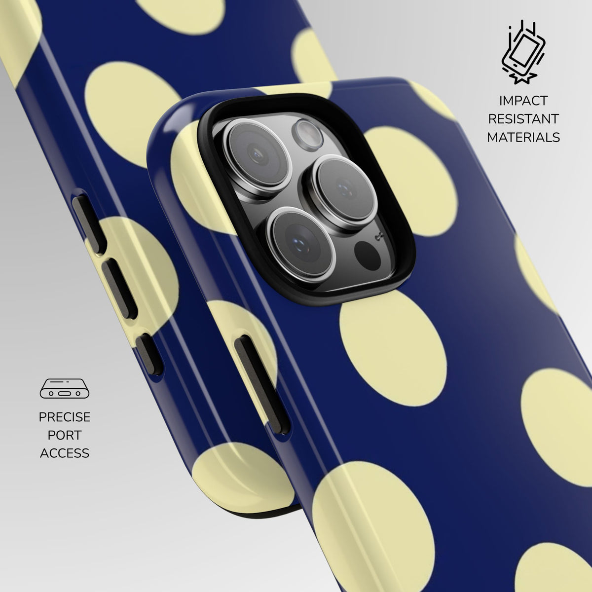 Midnight Yacht Polka Dot Phone Case
