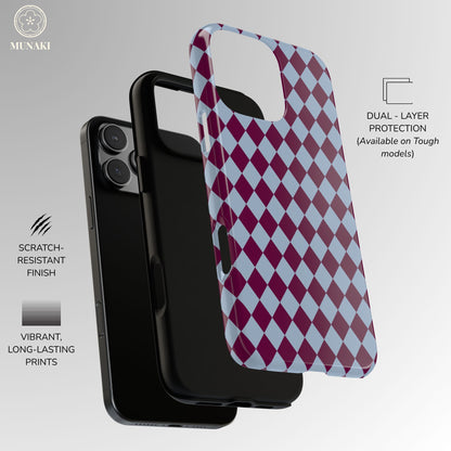 Bordeaux Breeze Harlequin Phone Case