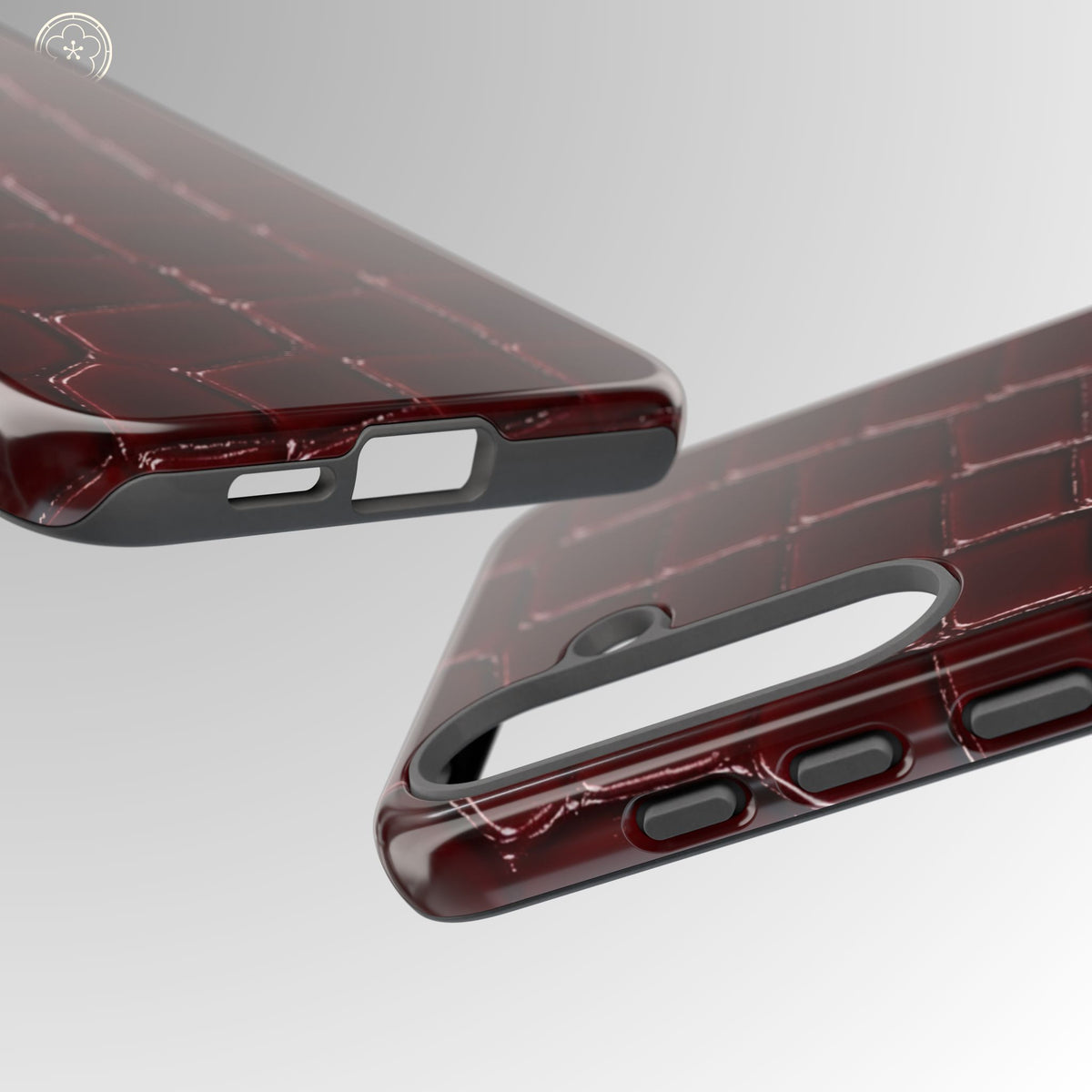 Bordeaux Croc Phone Case