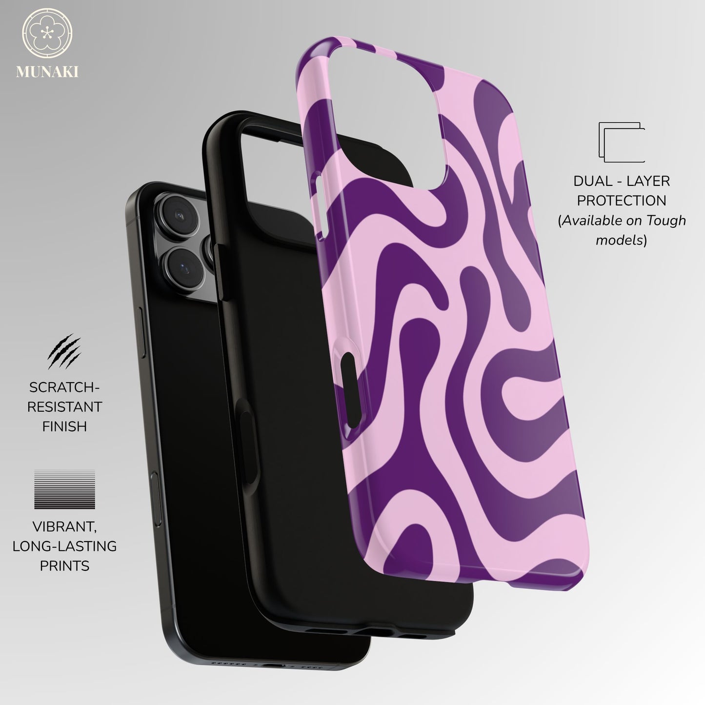 Orchid Glam Swirl Phone Case