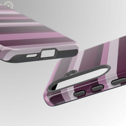 Aubergine Luxe Striped Phone Case
