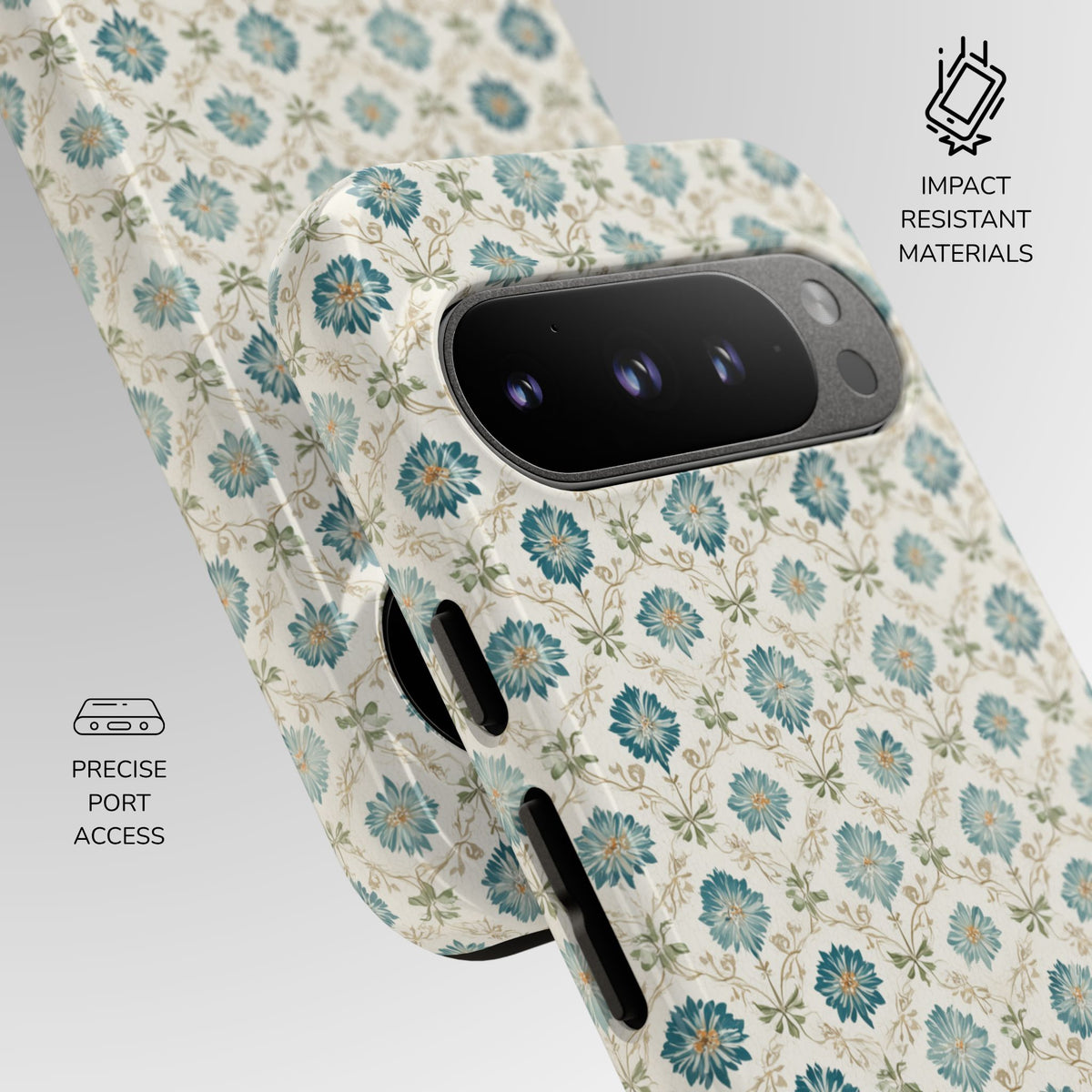 Vintage Tile Blossom Phone Case