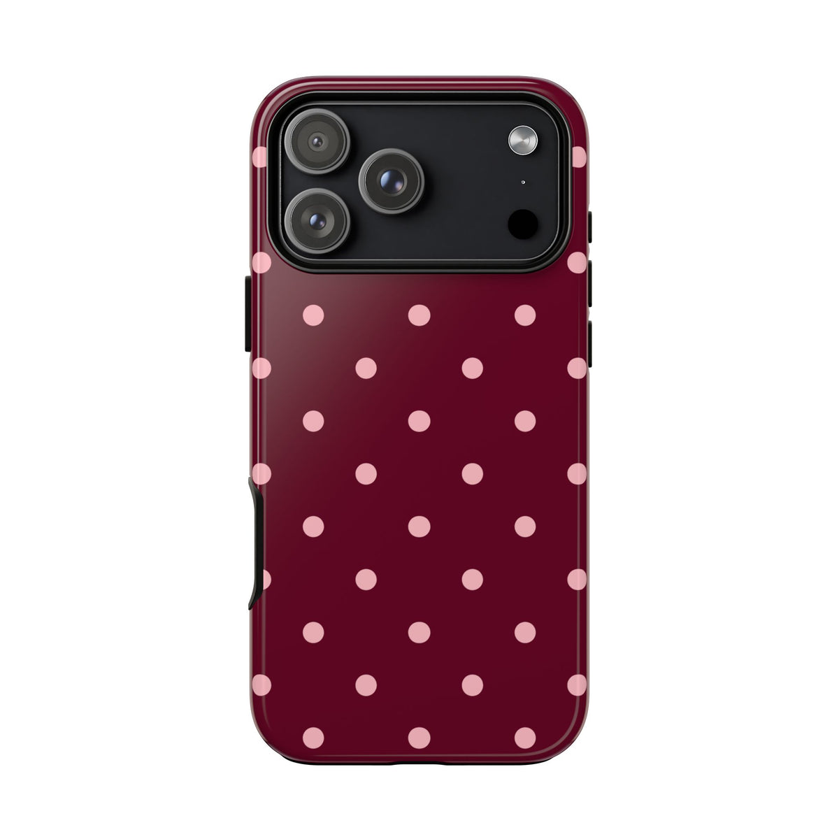 Burgundy Blush Polka Dot Phone Case