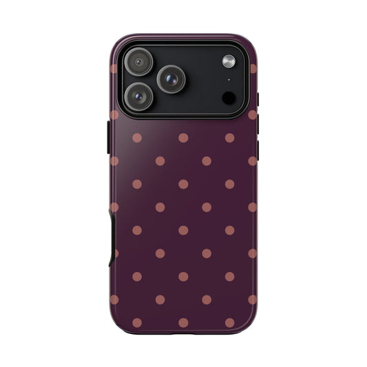 Aubergine Bliss Polka Dot Phone Case