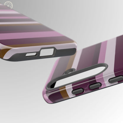 Aubergine Estate Striped Phone Case