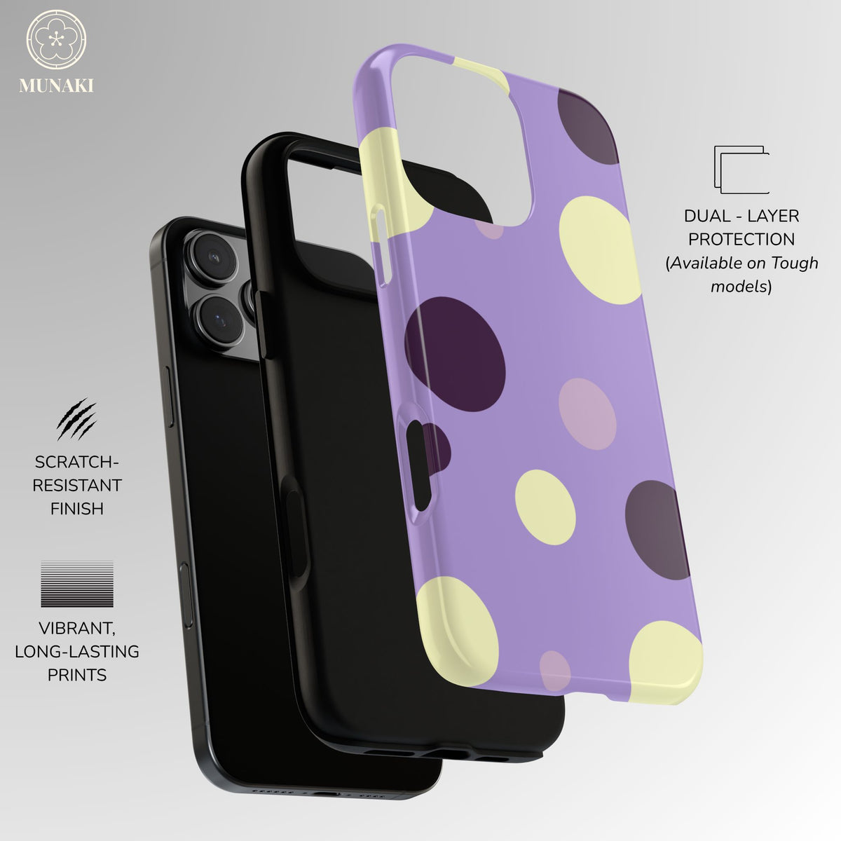 Aubergine Pop Polka Dot Phone Case