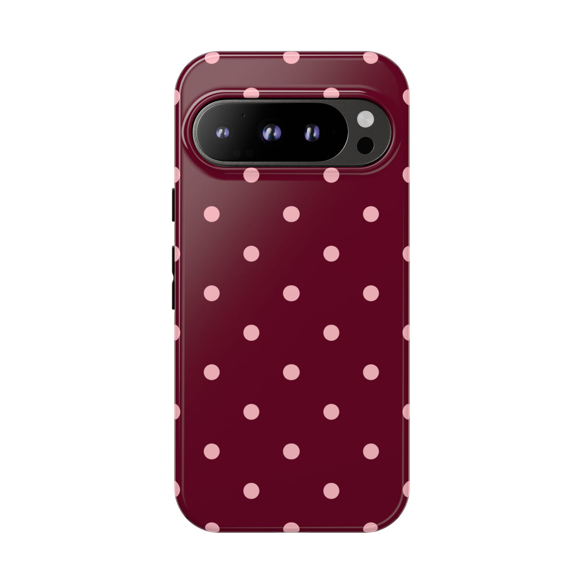 Burgundy Blush Polka Dot Phone Case