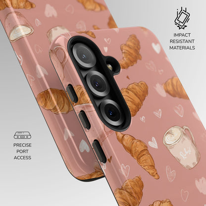 Croissant & Hearts Phone Case
