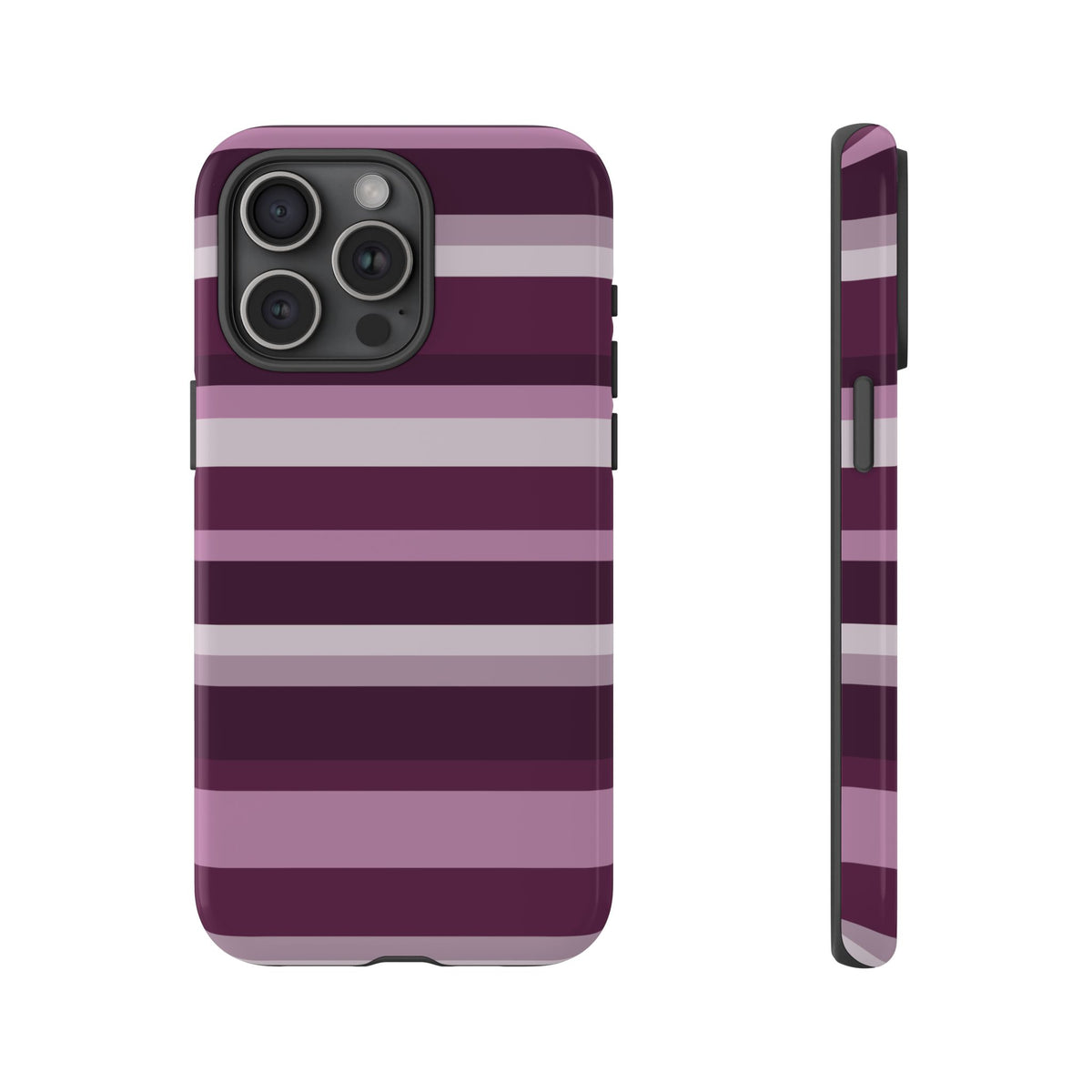 Aubergine Luxe Striped Phone Case