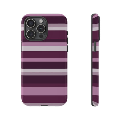 Aubergine Luxe Striped Phone Case