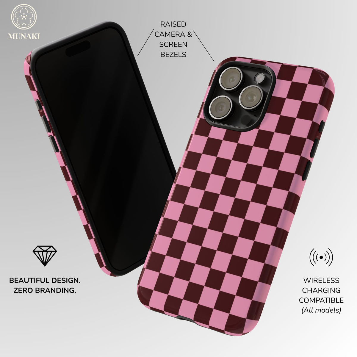 Cherry Checkmate Phone Case