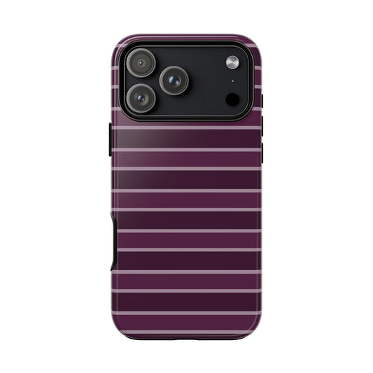 Aubergine Affair Striped Phone Case