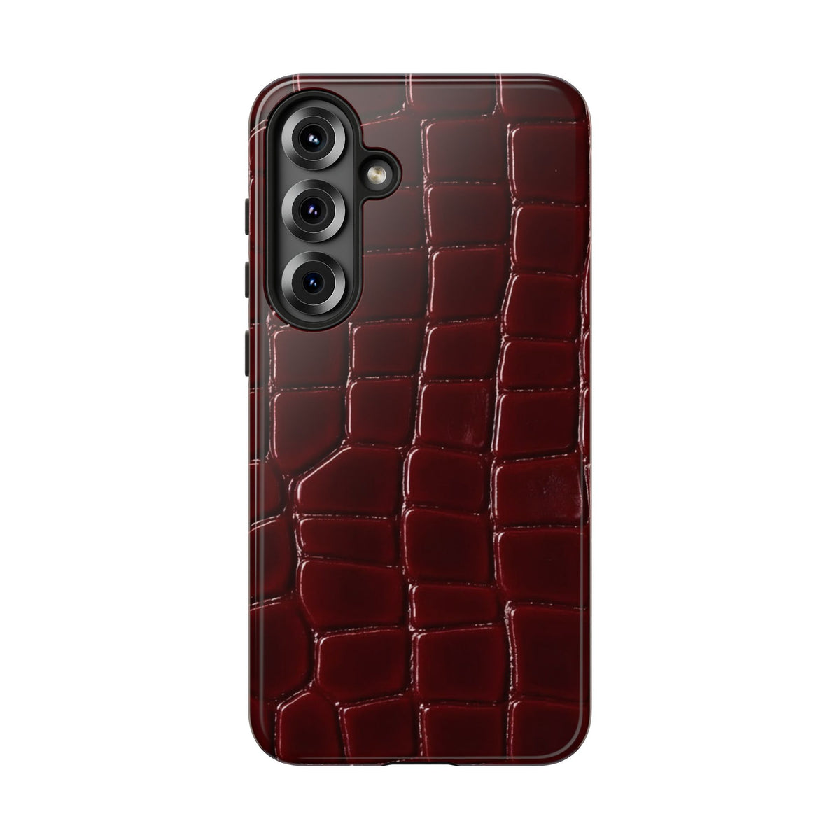 Bordeaux Croc Phone Case