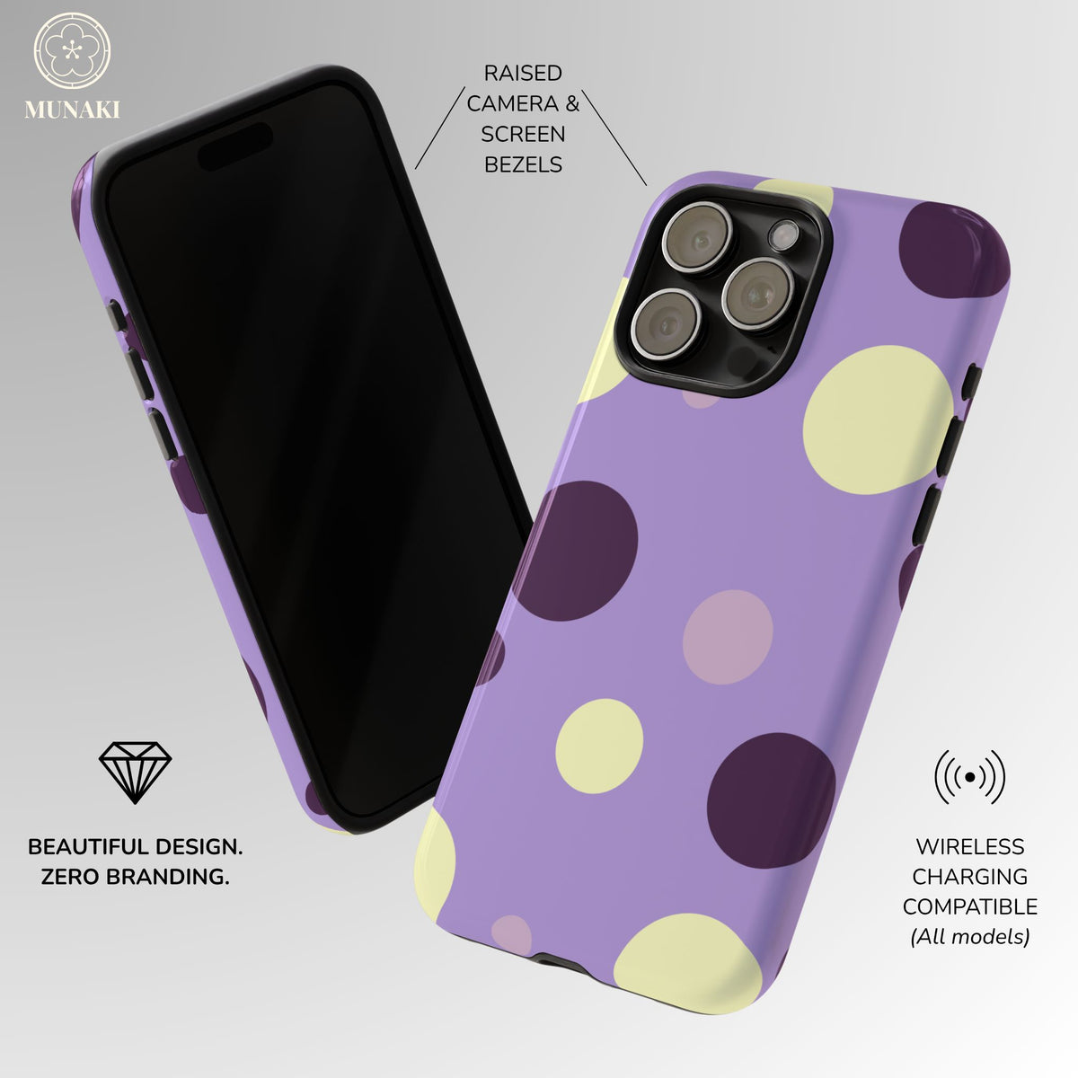 Aubergine Pop Polka Dot Phone Case