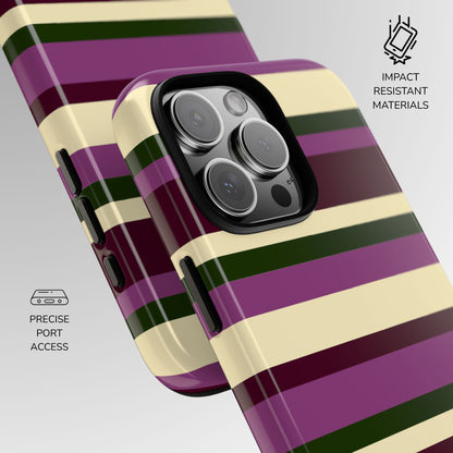 Aubergine Manor Striped Phone Case