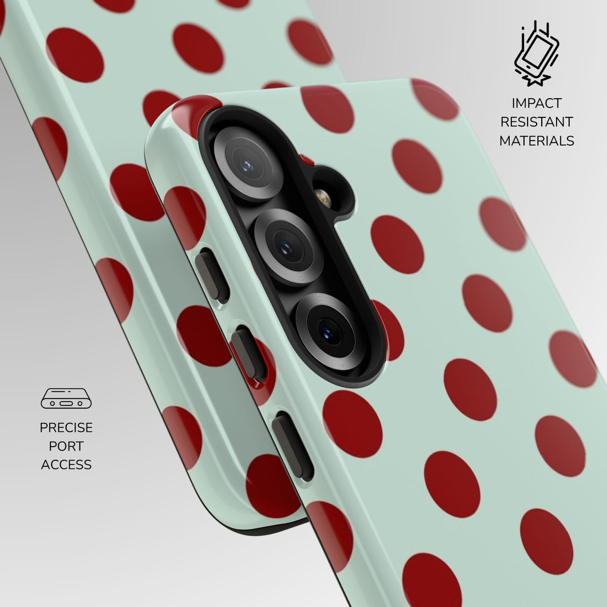 Mint Gelato Polka Dot Phone Case