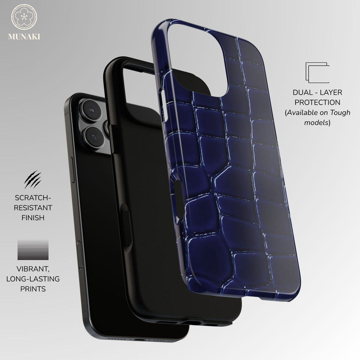 Midnight Croc Phone Case
