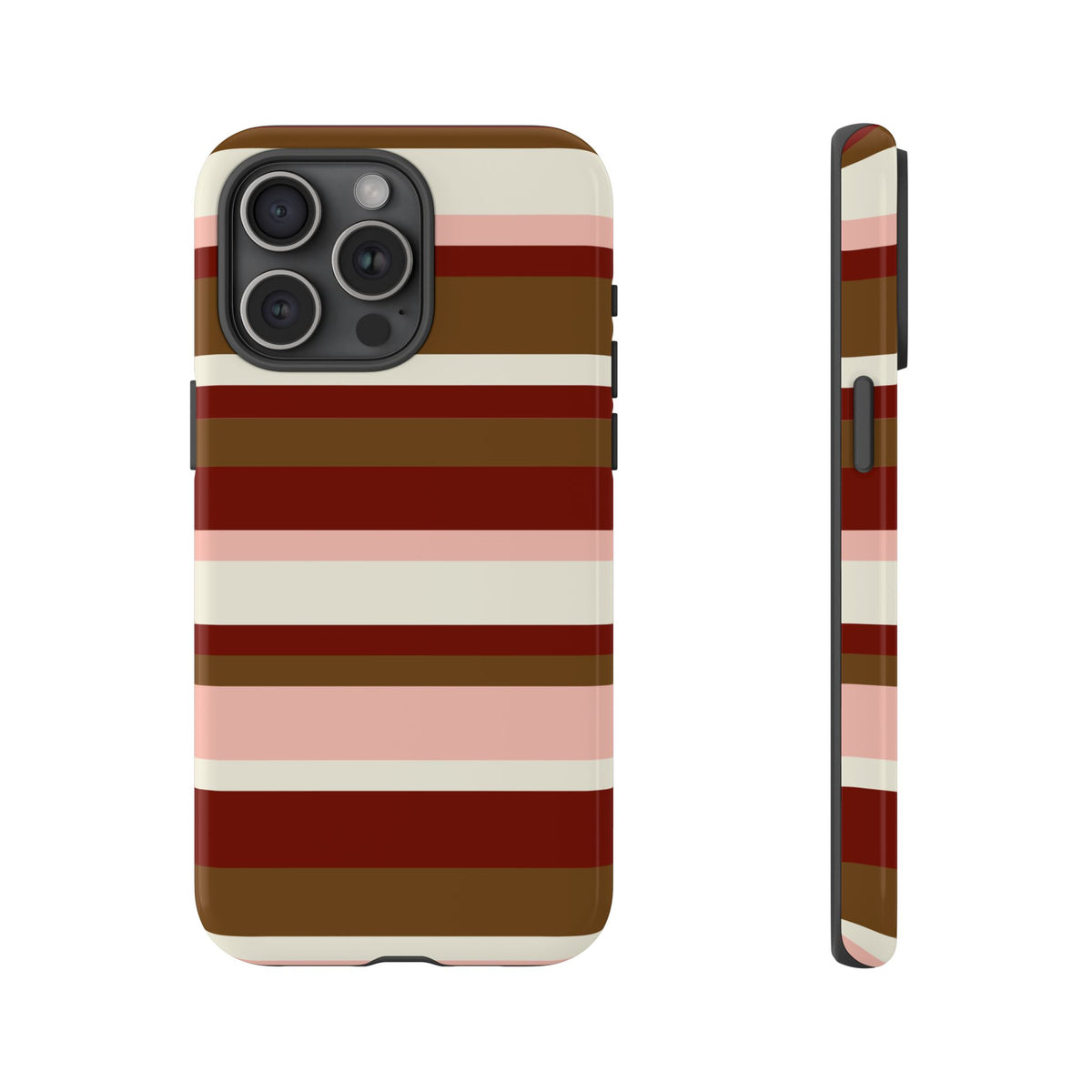 Bordeaux Velvet Striped Phone Case