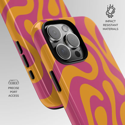 Retro Sunset Swirl Phone Case
