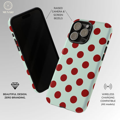 Mint Gelato Polka Dot Phone Case