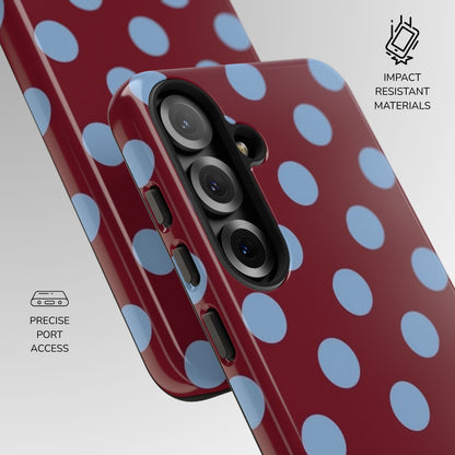 Bordeaux Breeze Polka Dot Phone Case