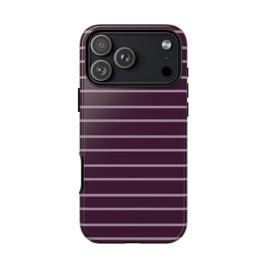 Aubergine Avenue Striped Phone Case
