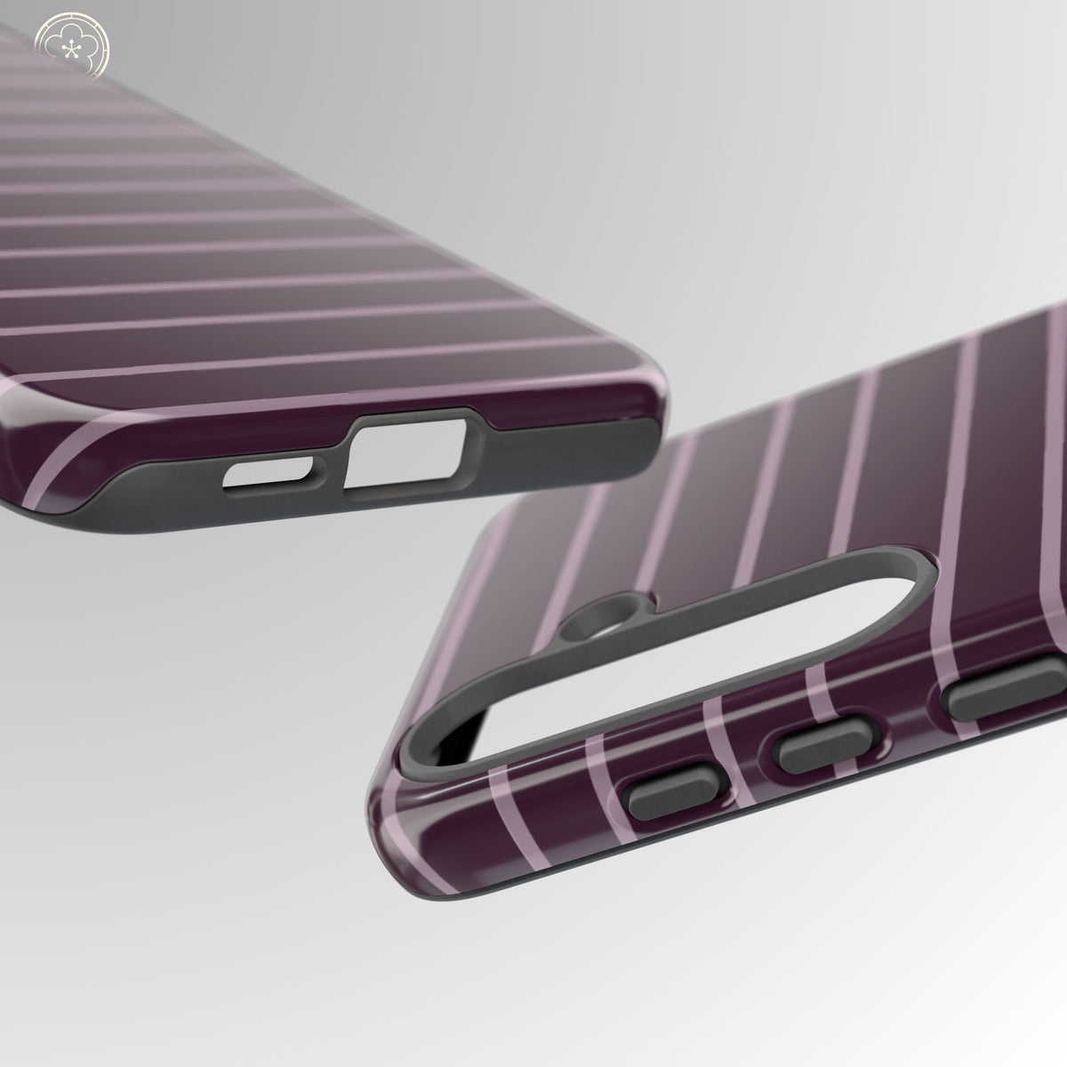 Aubergine Avenue Striped Phone Case