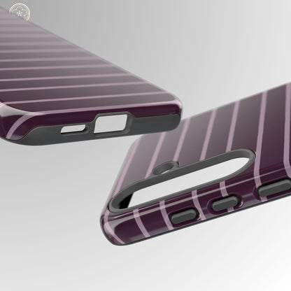 Aubergine Avenue Striped Phone Case