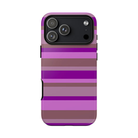 Aubergine Club Striped Phone Case