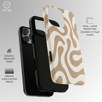 Vanilla Cream Swirl Phone Case