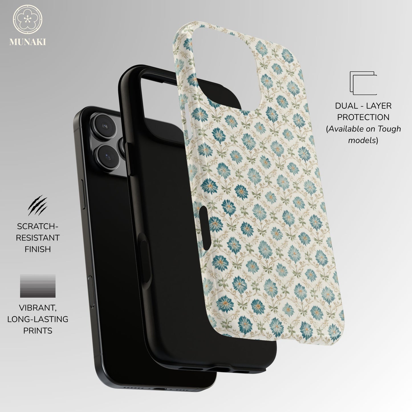 Vintage Tile Blossom Phone Case
