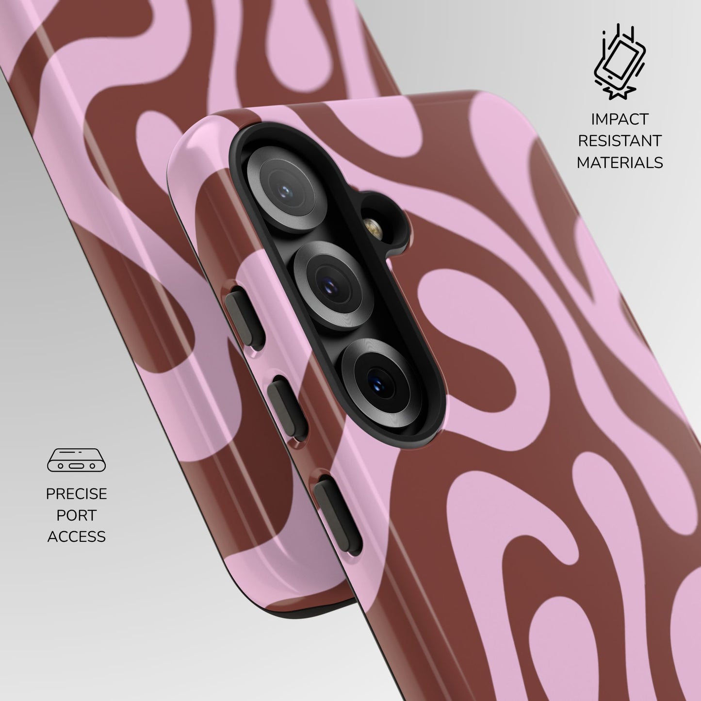 Cocoa Rose Swirl Phone Case