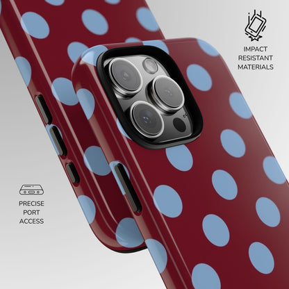 Bordeaux Breeze Polka Dot Phone Case