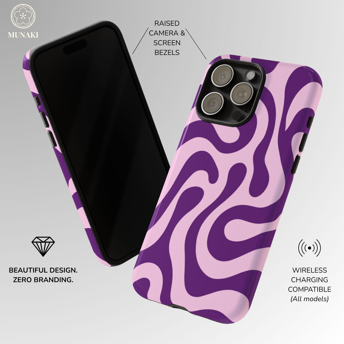 Orchid Glam Swirl Phone Case