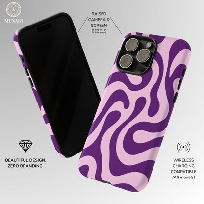 Orchid Glam Swirl Phone Case