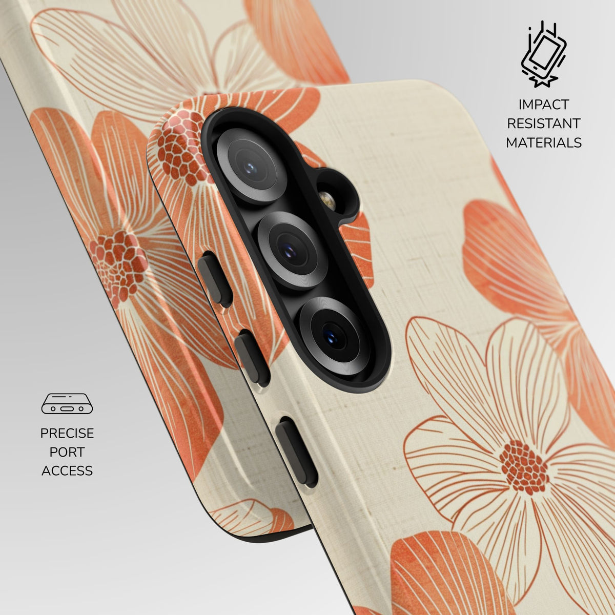 Coral Retro Crush Phone Case