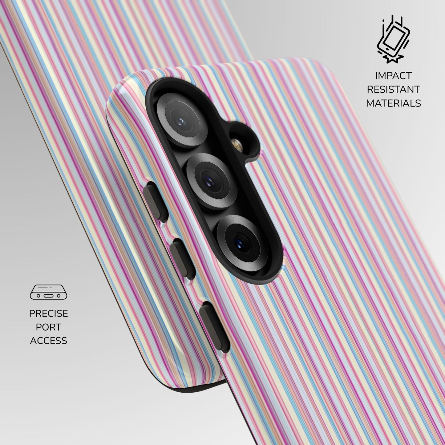 Cotton Candy Stripes Phone Case