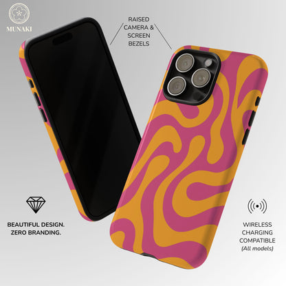 Retro Sunset Swirl Phone Case