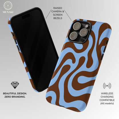 Espresso Lagoon Swirl Phone Case