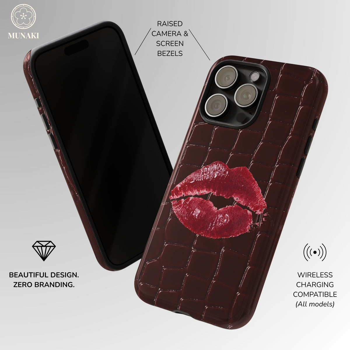 Mahogany Kiss Croc Phone Case
