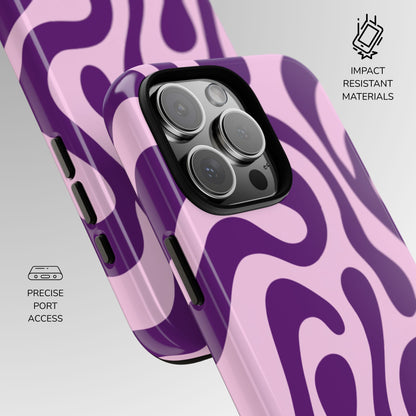 Orchid Glam Swirl Phone Case