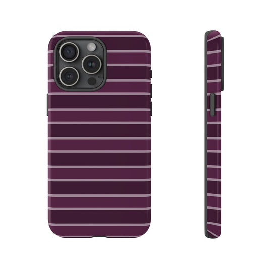 Aubergine Affair Striped Phone Case
