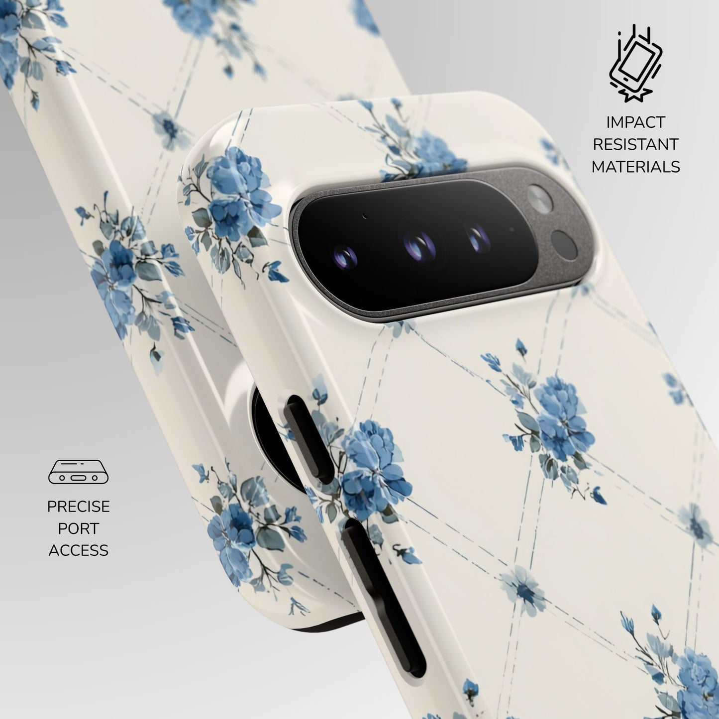 Vintage Quilt Blossom Phone Case